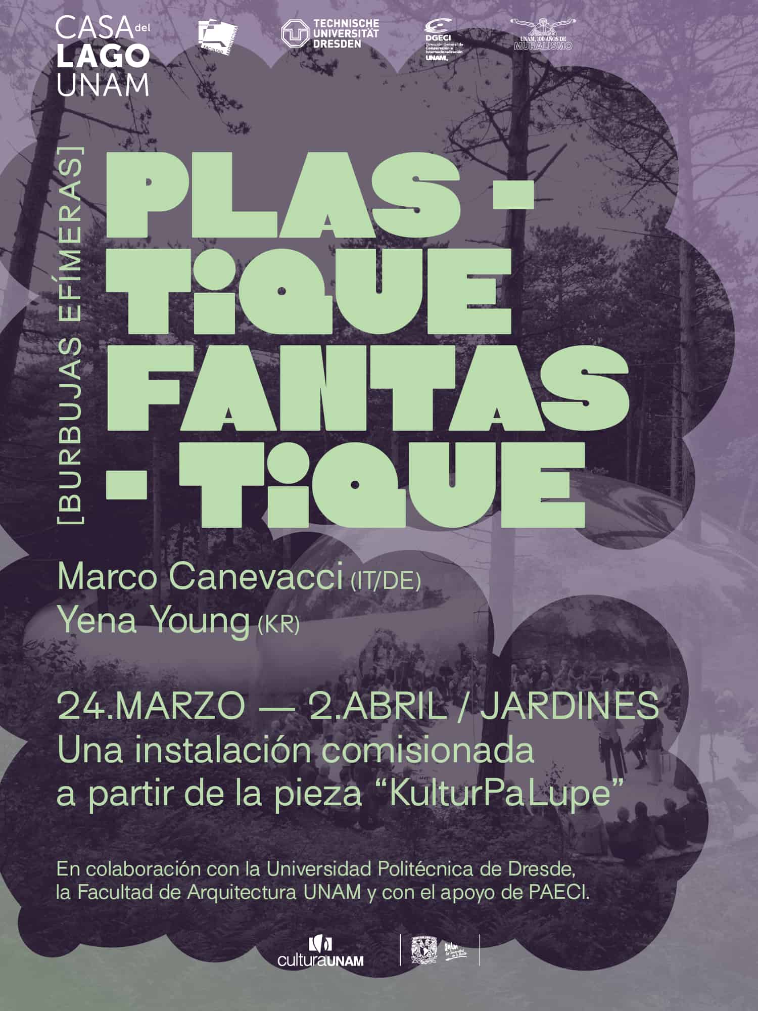 Plastique Fantastique llena con sus Burbujas efímeras la Casa del Lago UNAM