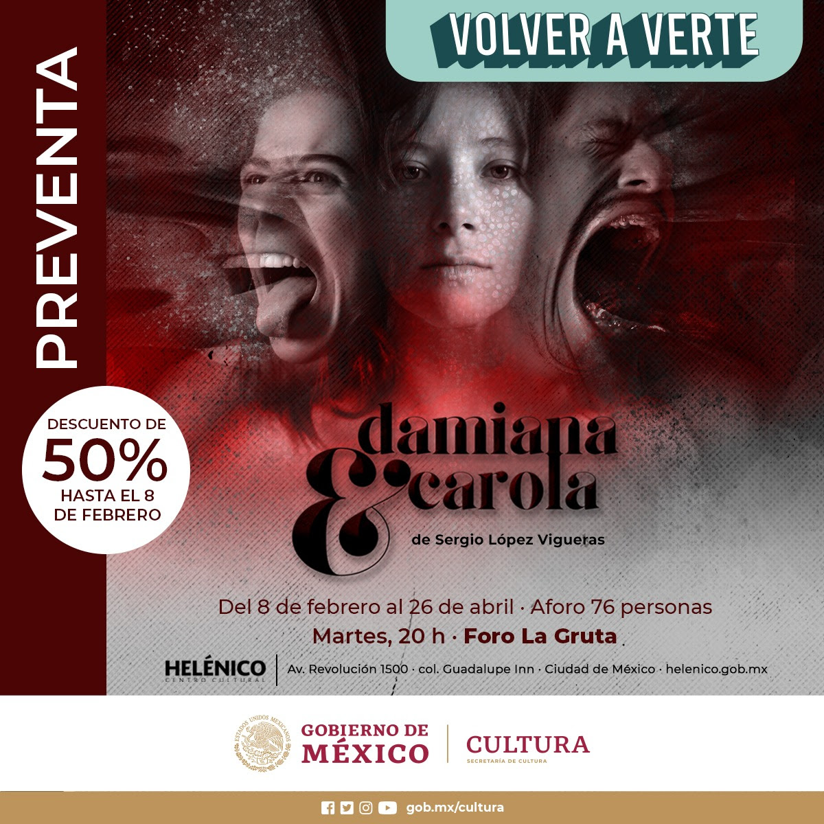 Damiana & Carola, un thriller de amor filial que llenará de suspenso al Foro La Gruta
