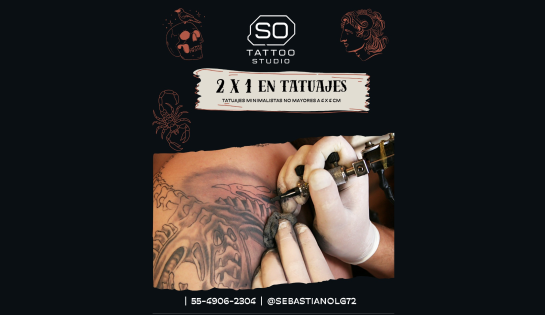 SO TATTOO STUDIO - 2x1 en Tatuajes minimalistas a una tinta color Negro
