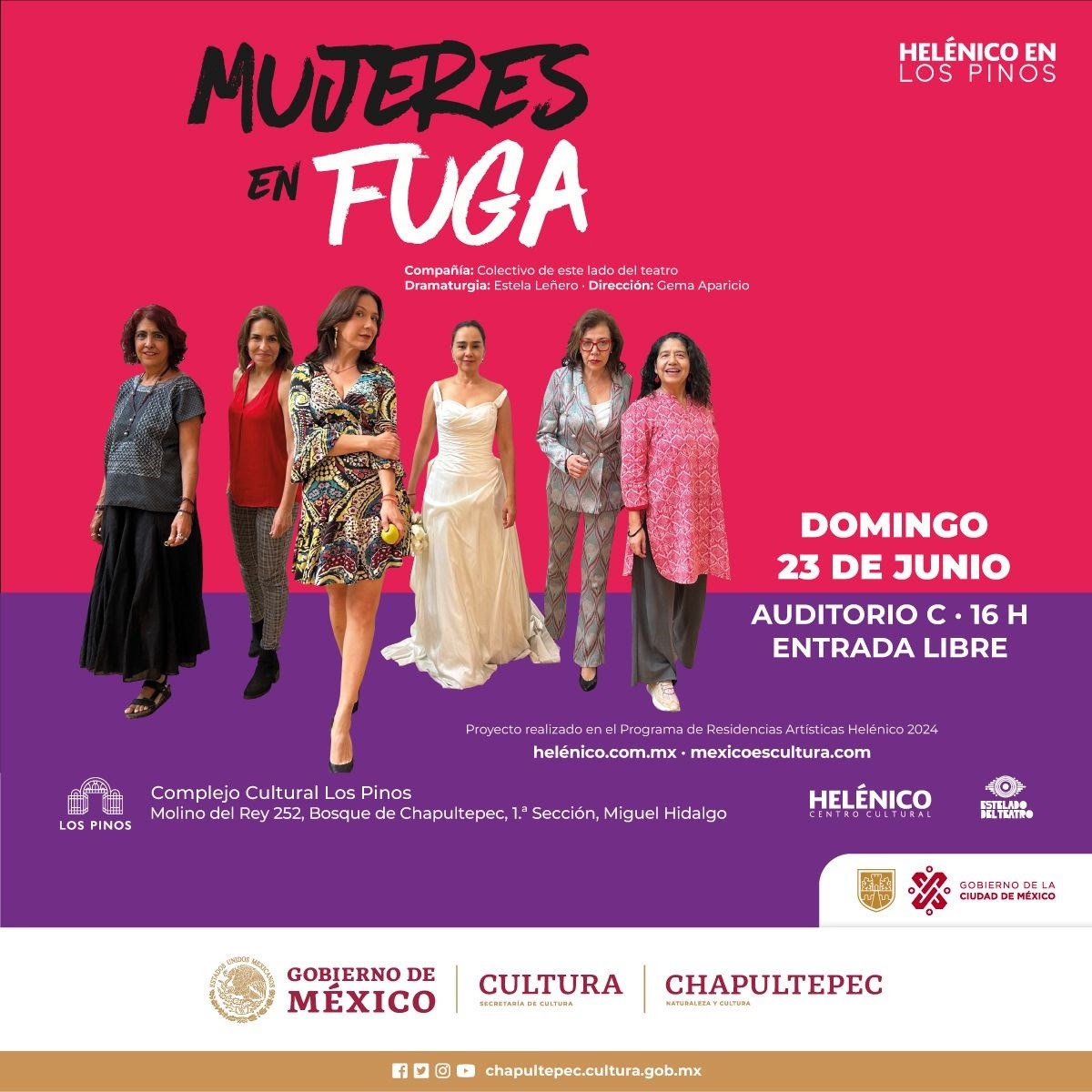 "Mujeres en fuga", cuatro estremecedores monólogos del Colectivo Este Lado del Teatro, llega al Complejo Cultural Los Pinos