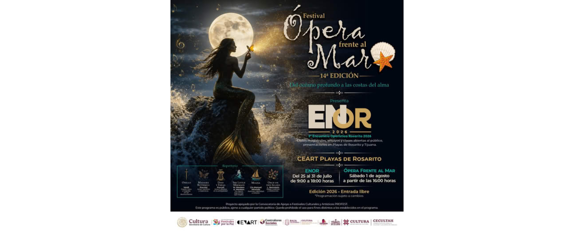 "Ópera Frente al Mar" celebrará su 14ª edición con conciertos gratuitos en Rosarito y Tijuana