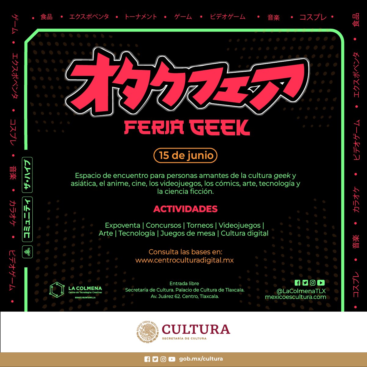 La Colmena y CCD invitan a la Feria Geek Vol. 3 y a la primera Feria Geek de Ciudad México