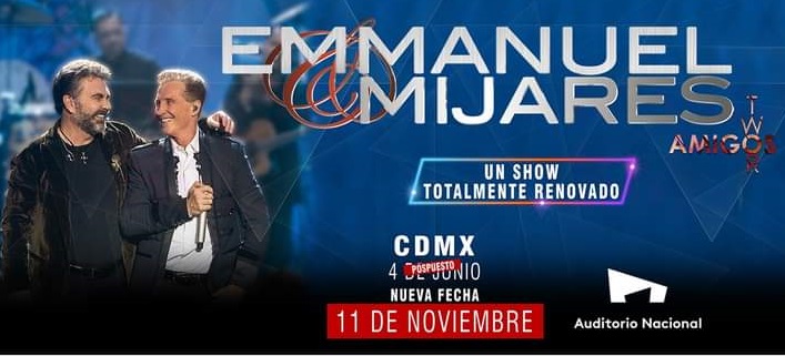 Emmanuel & Mijares cautivarán el Coloso de Reforma 