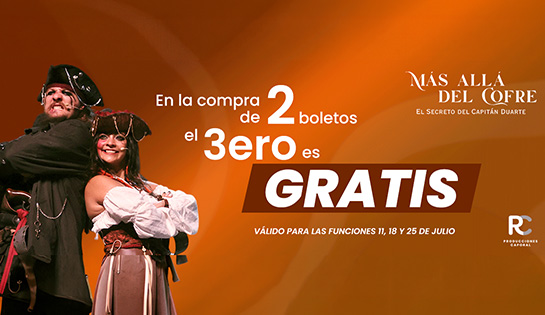 MÁS ALLÁ DEL COFRE - 3x2 en Boletos.