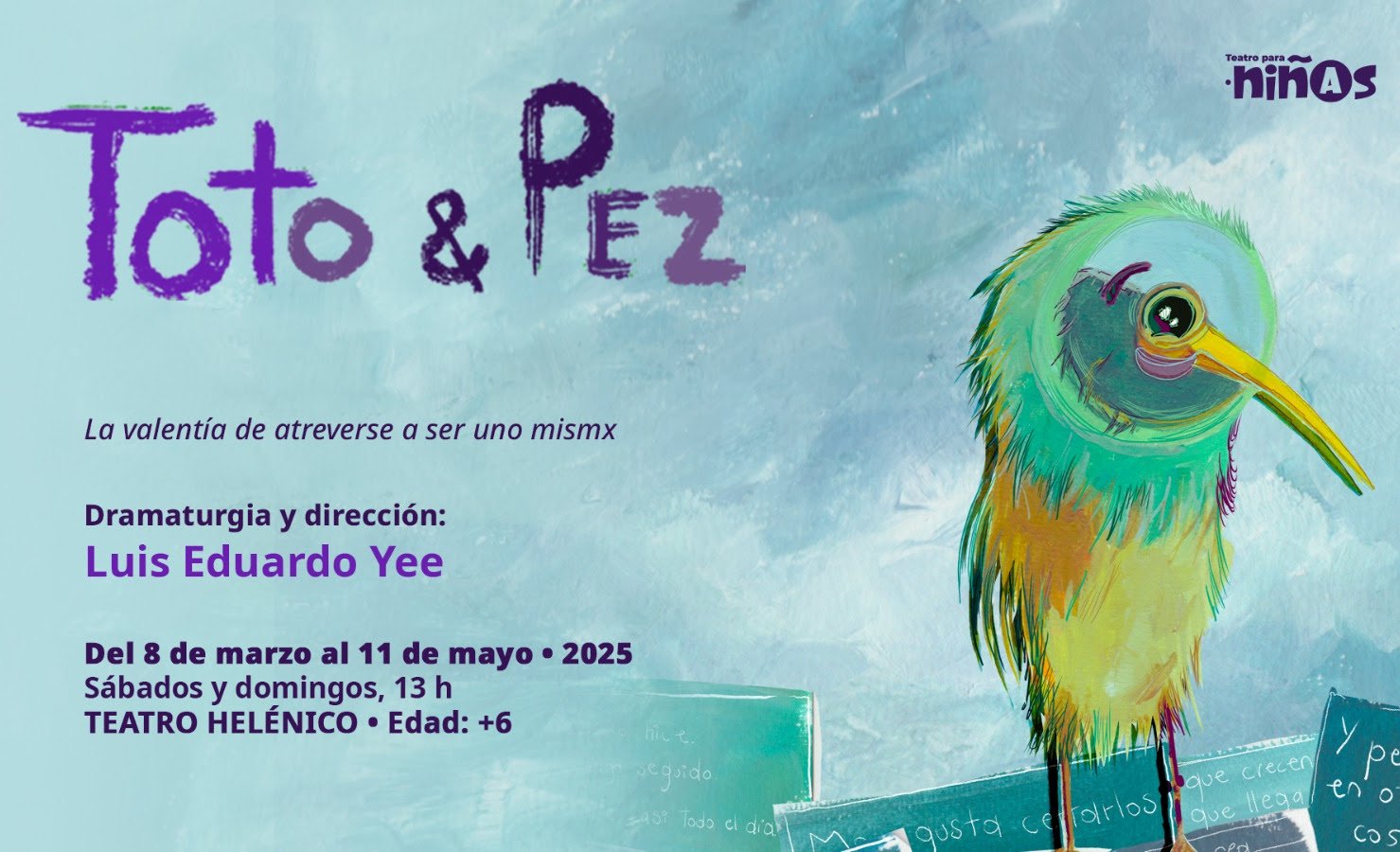 "Toto & Pez", una historia de amor y aceptación para toda la familia, llega al Centro Cultural Helénico
