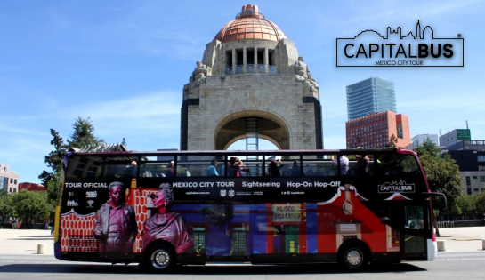 CAPITAL BUS - 15% de descuento en Mexico City Tour Hop On/Hop Off de Capital Bus, 1 brazalete 3 circuitos.