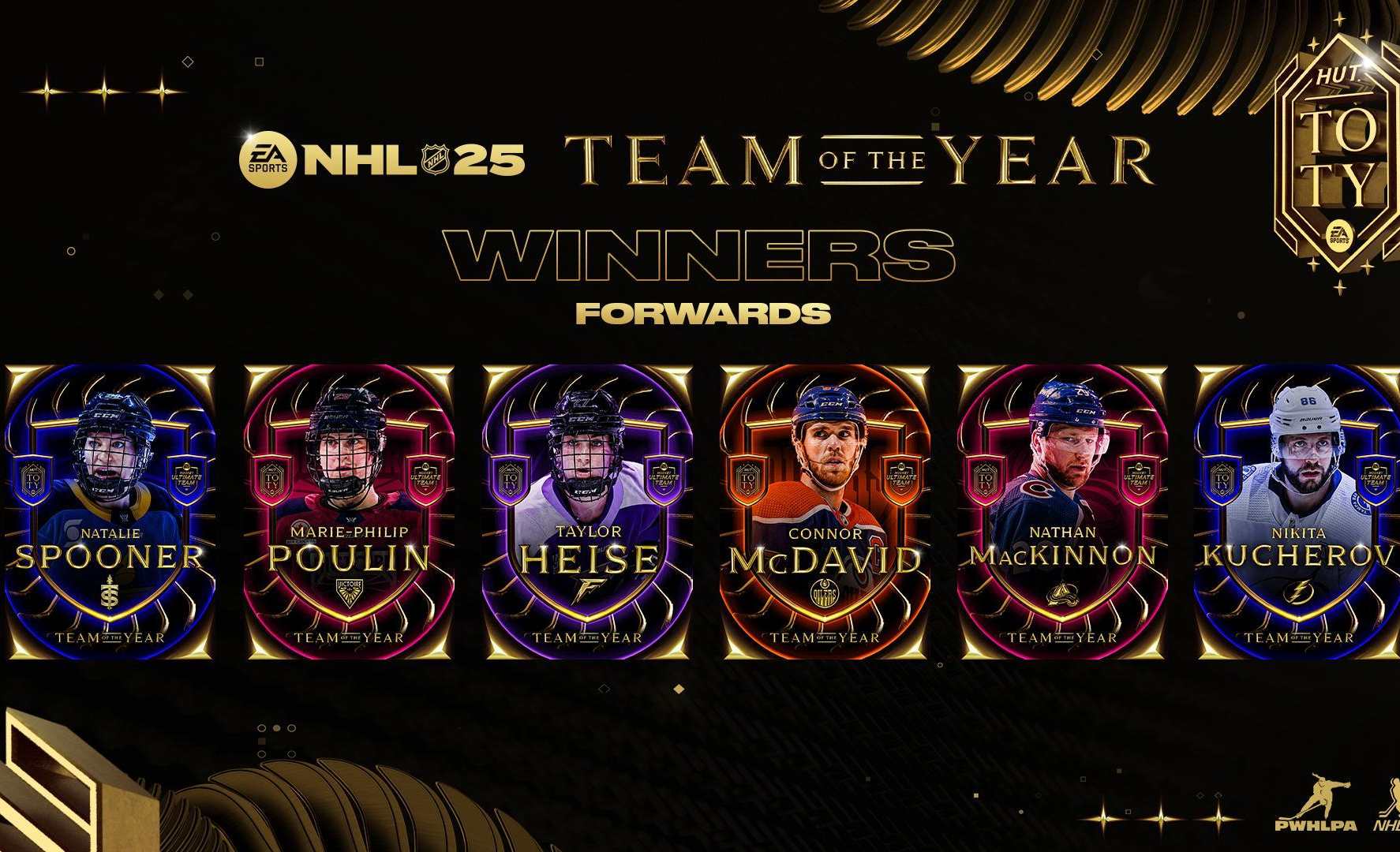 EA Sports NHL 25 anunció a los delanteros ganadores del Equipo del Año (TOTY)