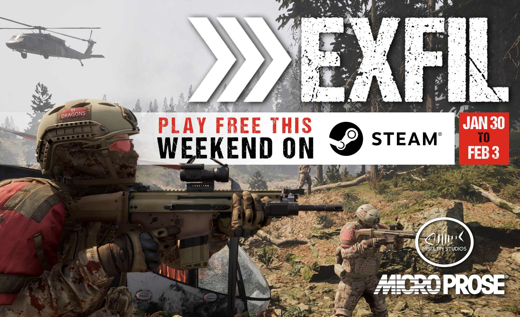 "EXFIL", un FPS táctico realista, brindará acceso gratuito a los jugadores este fin de semana