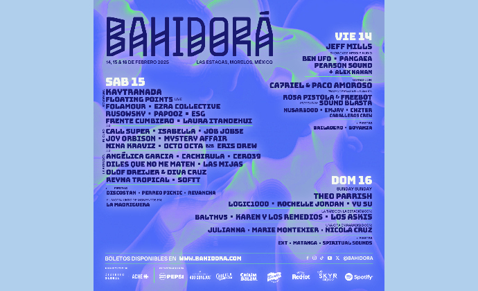 Conoce el Line-Up completo de la 12ª edición de Bahidorá