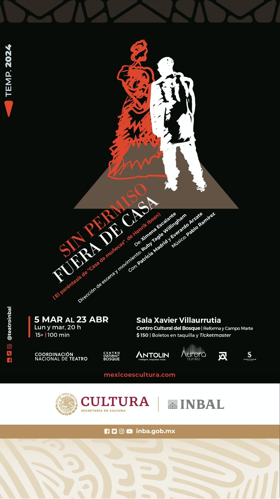 Estreno de "Sin permiso fuera de casa" de Ximena Escalante en el Teatro Xavier Villaurrutia de la CDMX