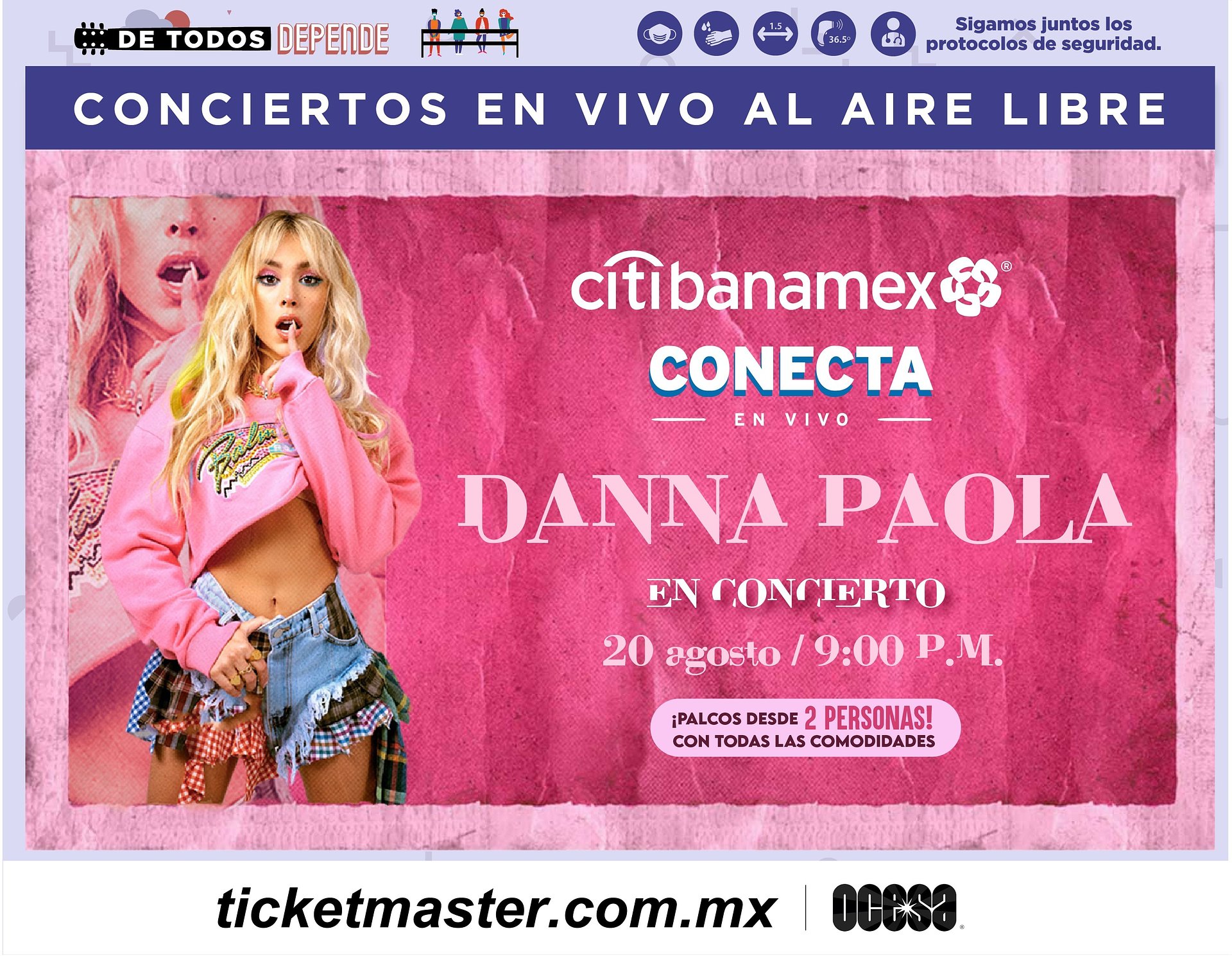 Danna Paola se presentará en el Citibanamex Conecta en Vivo