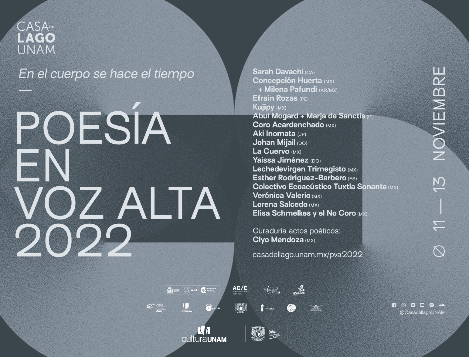 Casa del Lago UNAM anuncia la programación del Festival Poesía en Voz Alta 2022