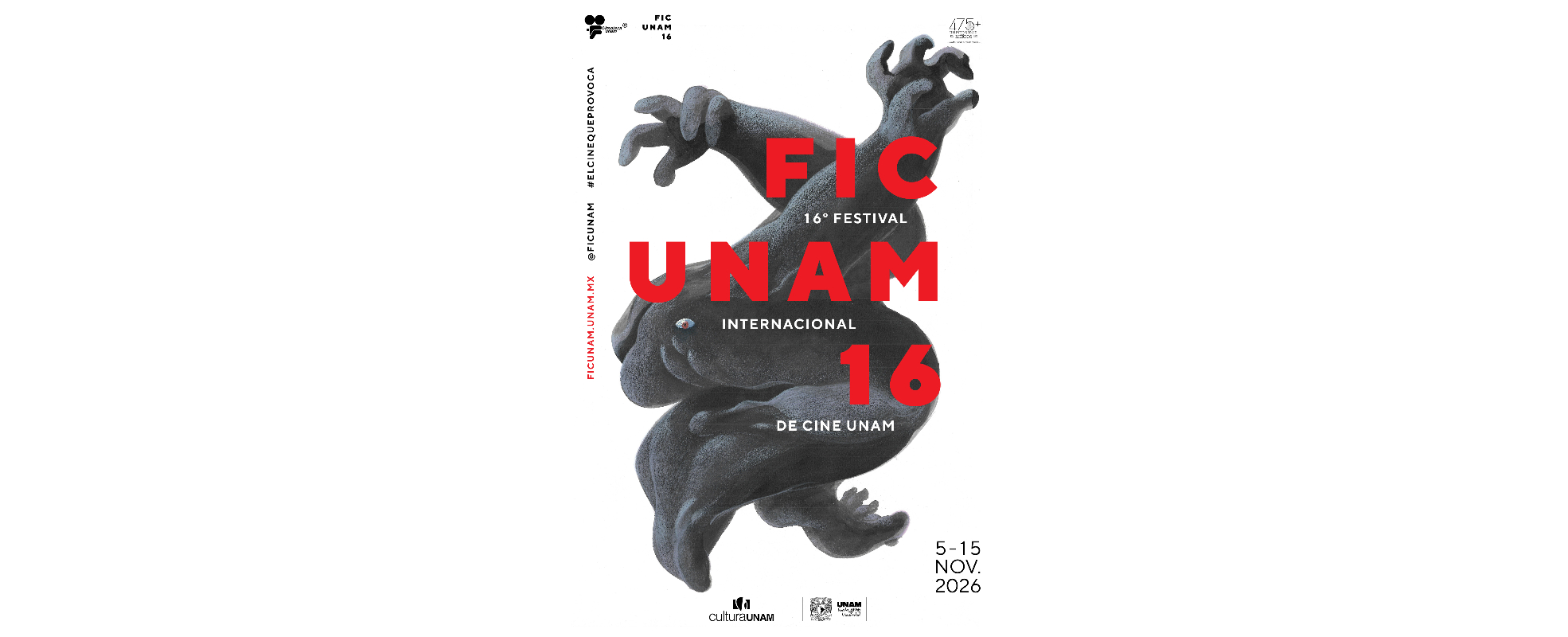 FICUNAM 16 presenta su imagen oficial, creada por el artista Néstor Jiménez