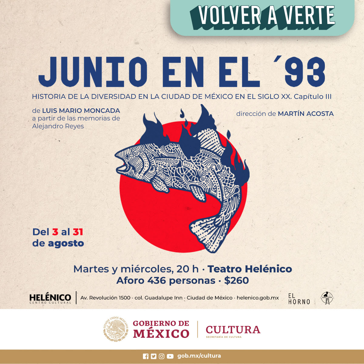 "Junio en el ’93" de Teatro de Arena, retorna ahora al Teatro Helénico