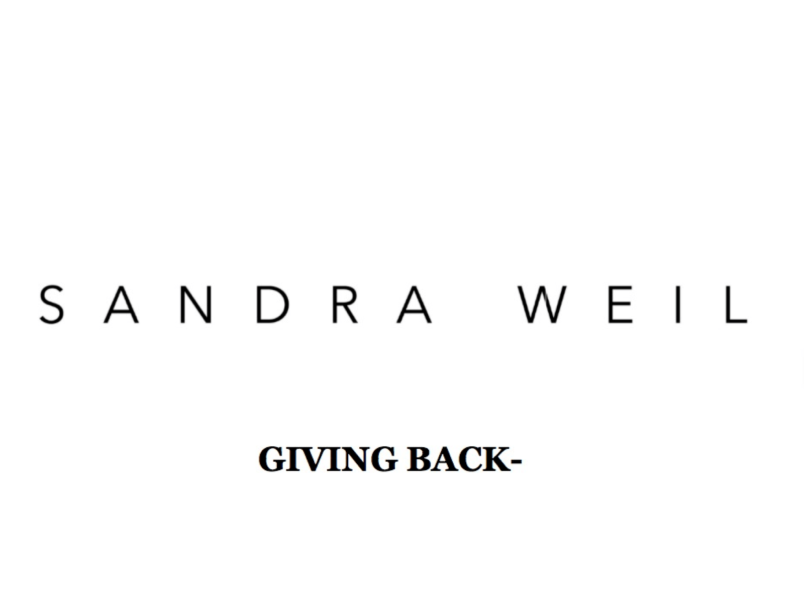 Consume local: Sandra Weil
