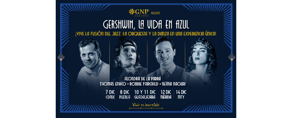 "Gershwin, la vida en azul", un espectáculo que fusiona música, danza y arte multimedia