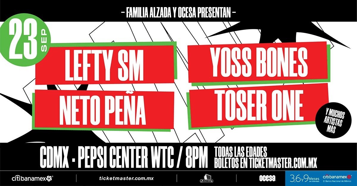 Familia Alzada presenta: Yoss Bones / Toser One / Lefty Sm / Neto Peña / Zxmyr / Almanegra / Chato 473 + Invitados especiales