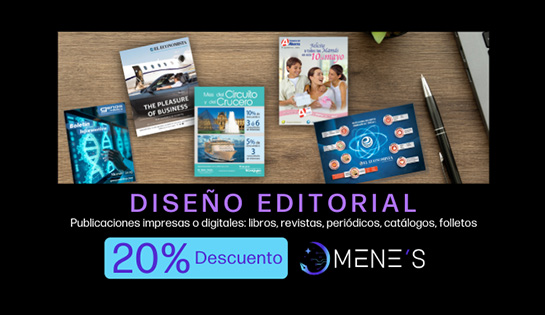 MENE´S - 20% de descuento en Diseño Editorial