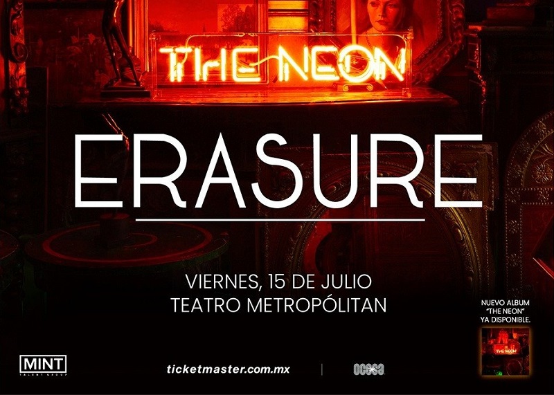 Erasure anuncia fechas de su gira The Neon Tour