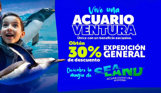 SEA LAND, Acuarioventura Monterrey - 30% de descuento en Expedición General