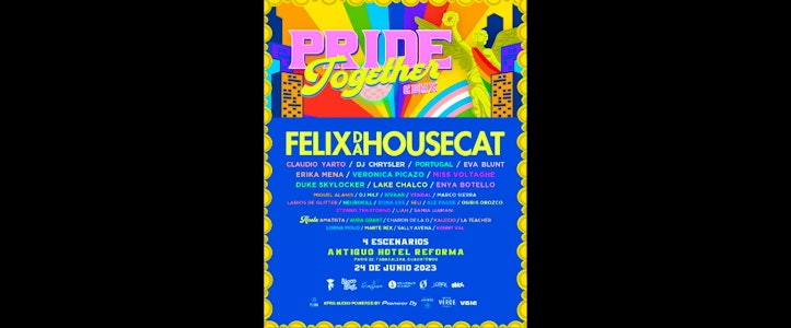 Celebra en "Pride Together 2023" con Felix Da Housecat y varios más