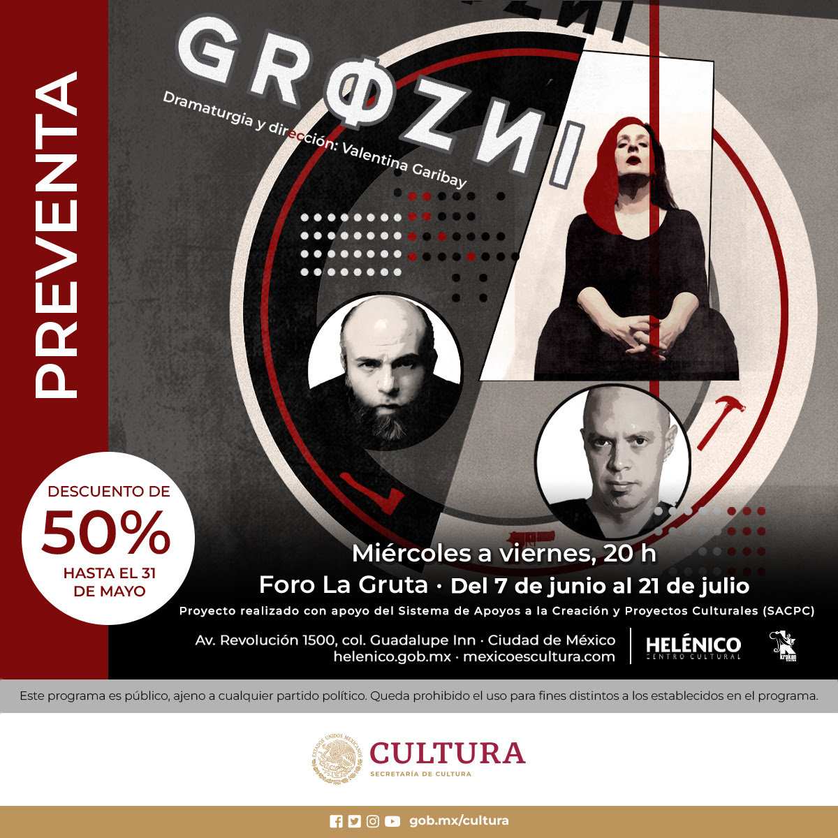 Kraken Teatro presenta "Grozni" en el Foro La Gruta