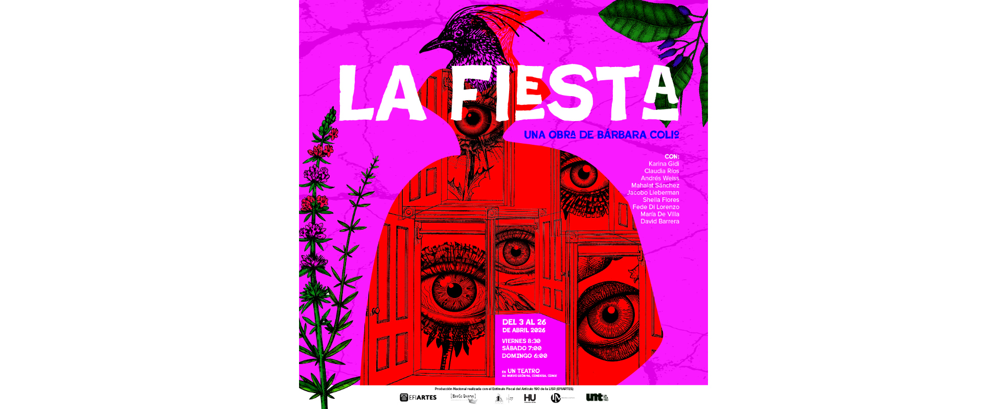 La fiesta, de Bárbara Colio, llega a Un Teatro con temporada del 3 al 26 de abril