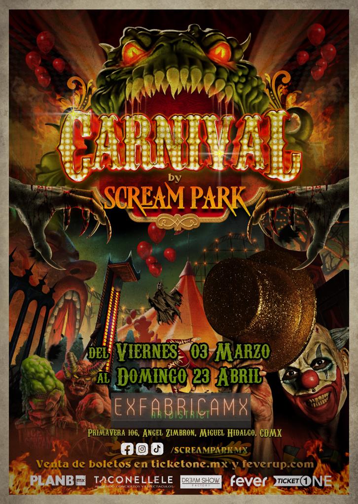 Llega a la CDMX Scream Park Carnival