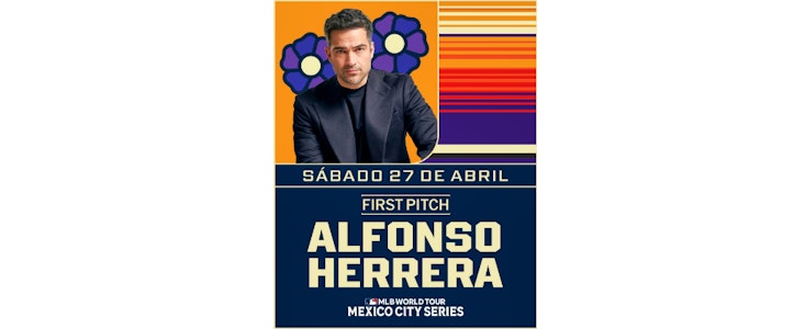 Alfonso Herrera lanzará la bola inaugural en 2024 MLB World Tour: Mexico City Series