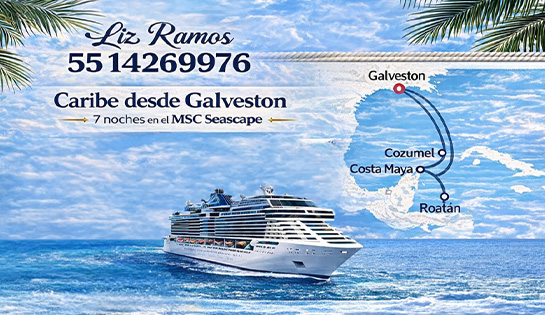 Agencia de Viajes, VIVE AL VIAJAR - MSC Cruceros, Precio Especial en Crucero por el Caribe desde Galveston