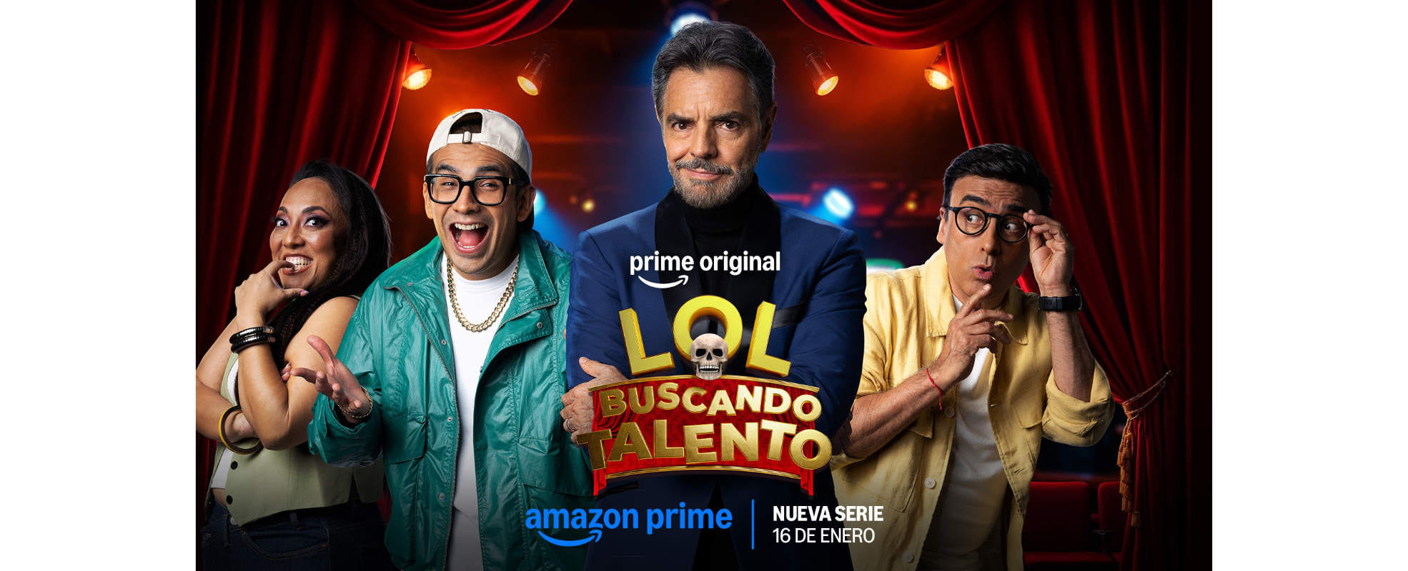 Prime Video reveló el póster y el tráiler de "LOL Buscando Talento", la nueva serie protagonizada por Eugenio Derbez, Adal Ramones, Michelle Rodríguez y “El Capi” Pérez