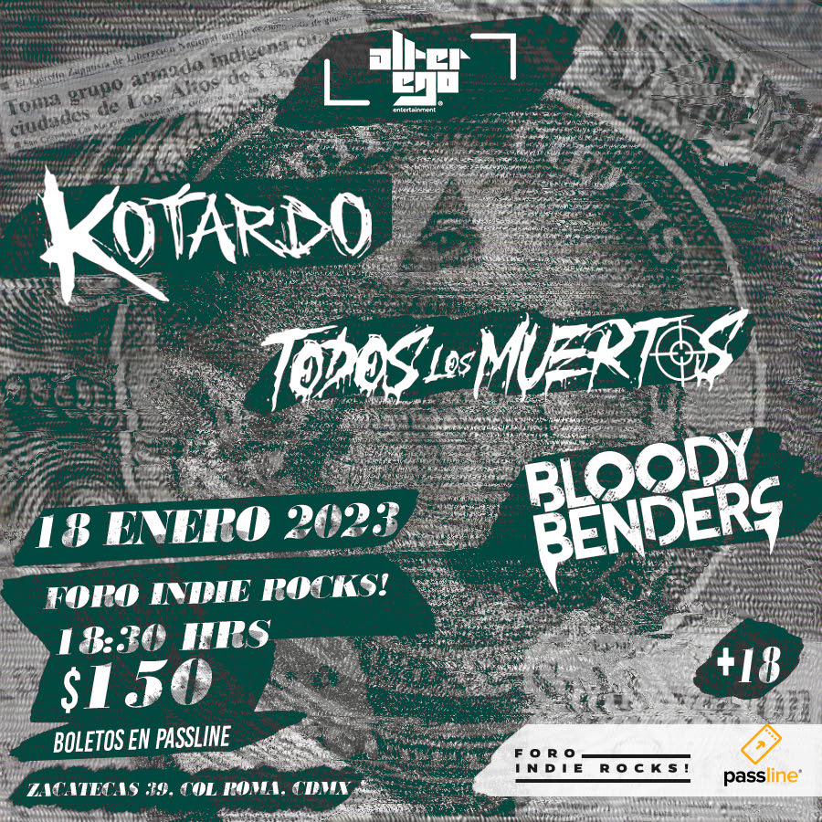 Vive una noche de ska, punk y hardcore con Kotardo, Todos Los Muertos y Bloody Benders