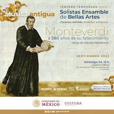 El Helénico y solistas del Ensamble de Bellas Artes recuerdan a Claudio Monteverdi en su 380 aniversario luctuoso
