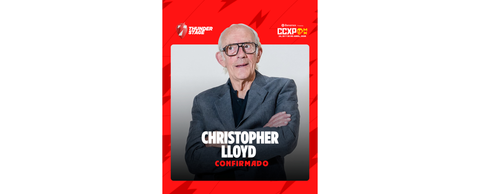 Christopher Lloyd viaja en el tiempo hasta CCXPMX26
