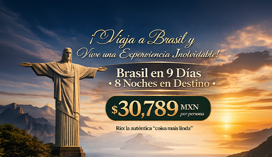 Agencia de Viajes, VIVE AL VIAJAR - Viaje a Brasil en precio exclusivo de $30,789.00 MXN