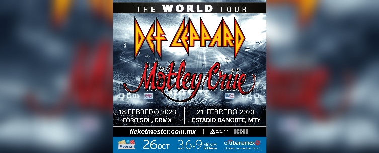 Def Leppard y Mötley Crüe harán estallar a México en 2023