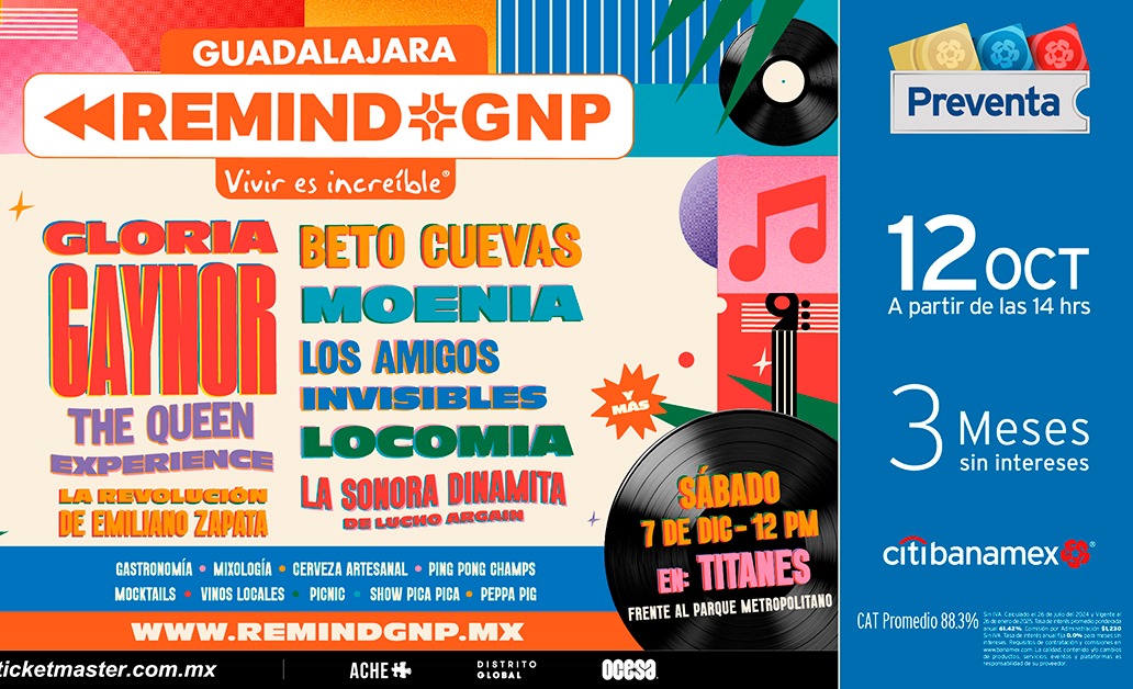 Remind GNP Guadalajara regresa este 2024 con un line up estelar