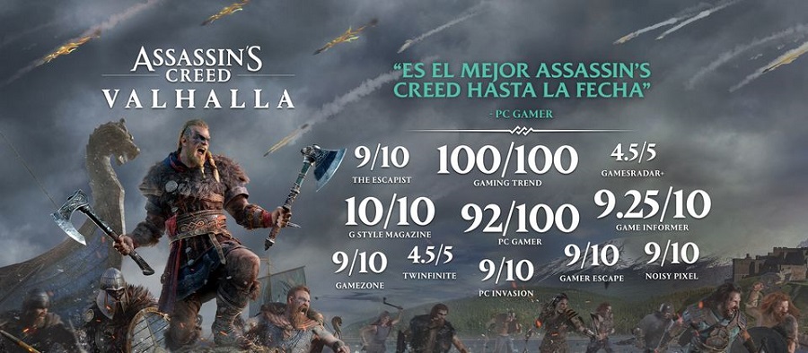 "Assassin’s Creed Valhalla" Duplica los Jugadores de "Assassin´s Creed Odyssey" el día de su lanzamiento