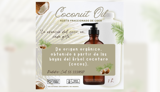 COCONUT OIL - 15% de Descuento y el envío es Gratis