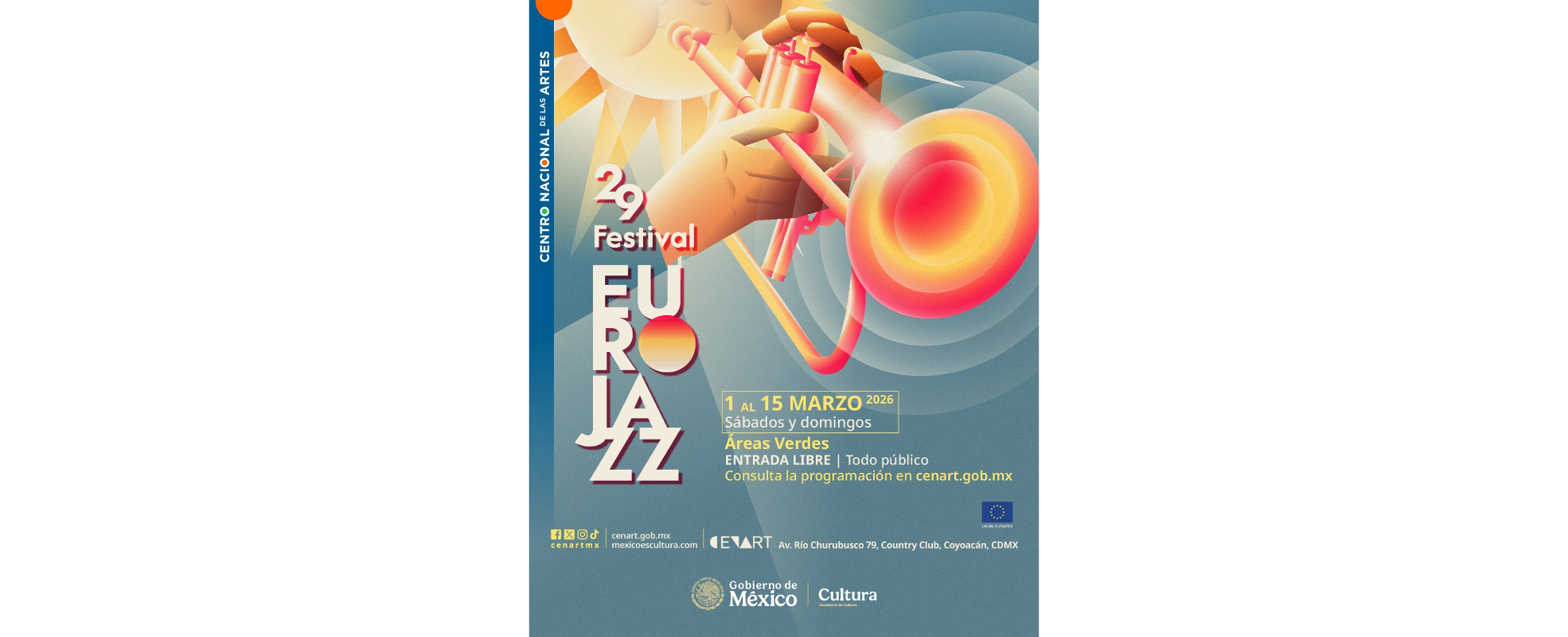 El Festival Eurojazz regresa al Cenart en marzo de 2026