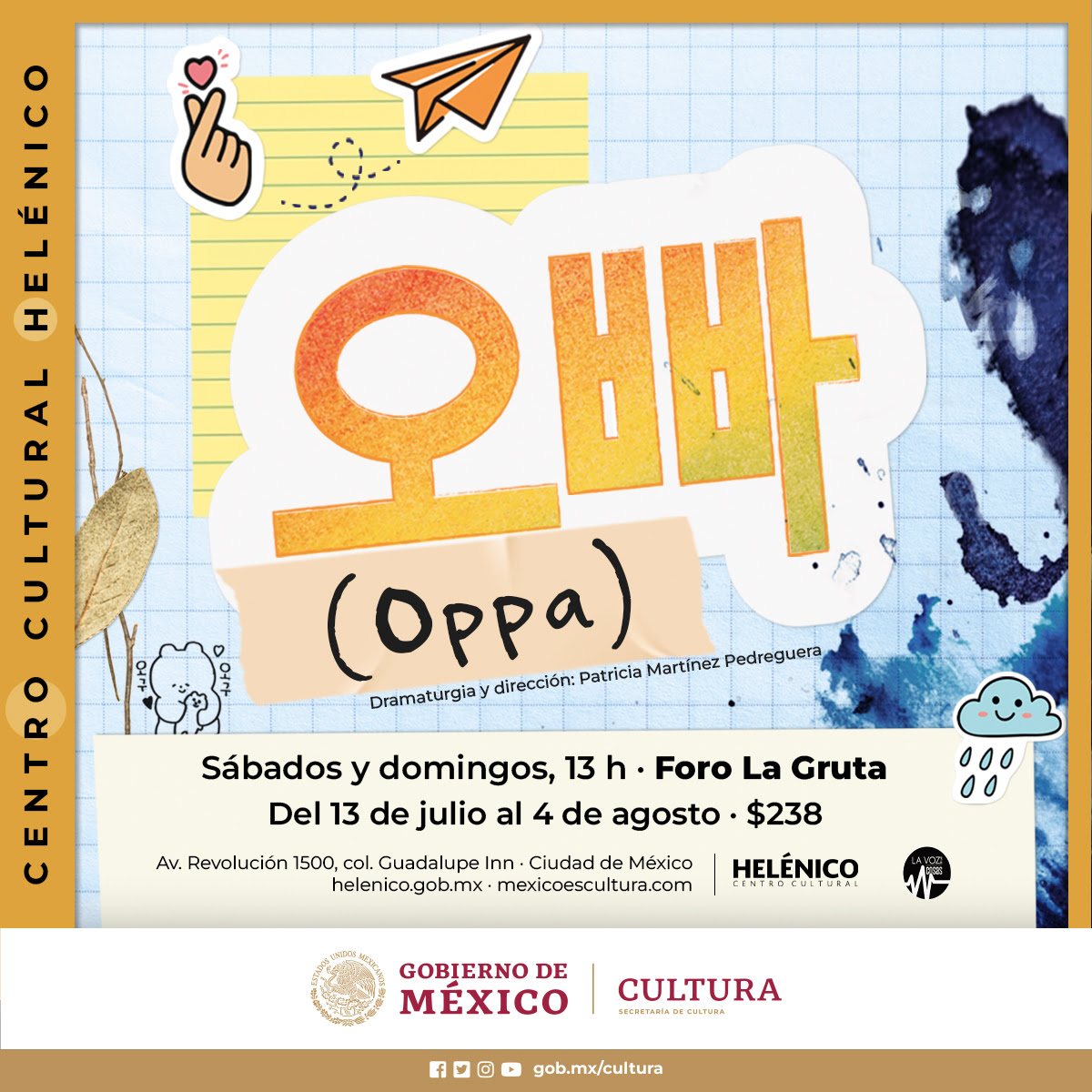 Oppa: una obra sobre la amistad, los sueños y las complejidades de la adolescencia llega al Foro La Gruta