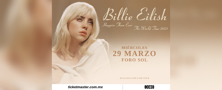 Billie Eilish anuncia fechas en México de “Happier Than Ever, The World Tour”