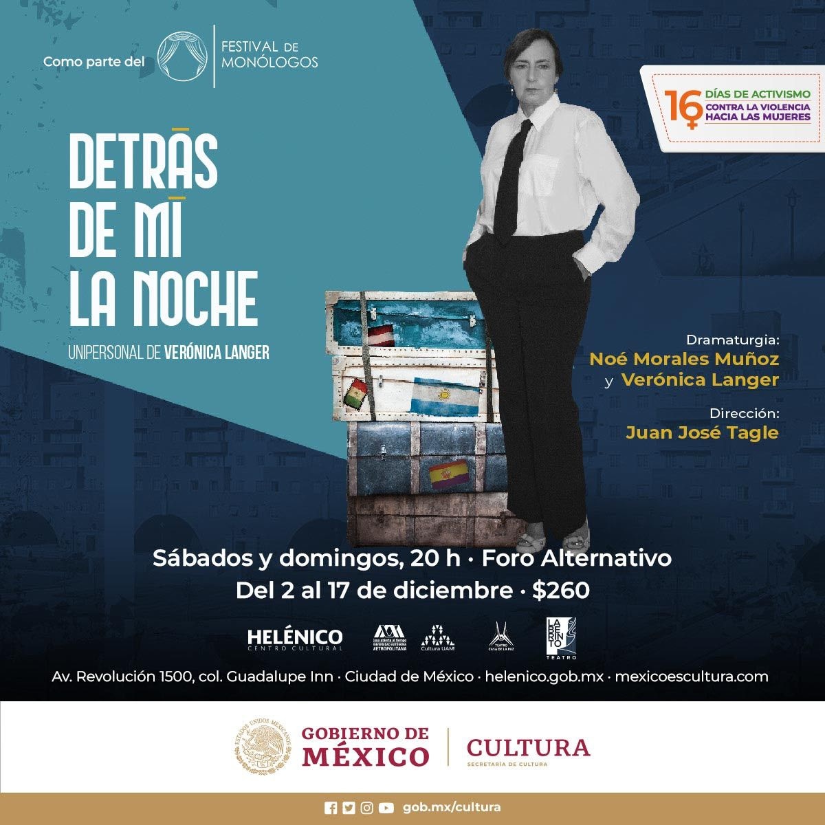 El Helénico presenta una reflexión sobre la identidad y el origen personal a través del monólogo: "Detrás de mí la noche"