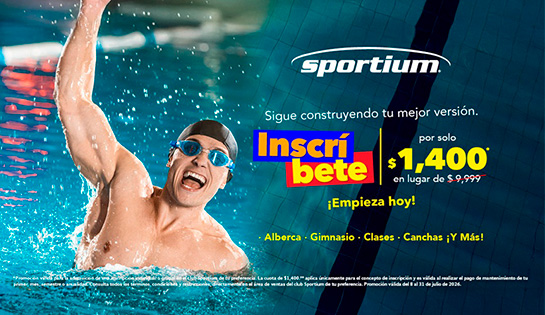 SPORTIUM - Inscripción por solo $1,400.00 MXN